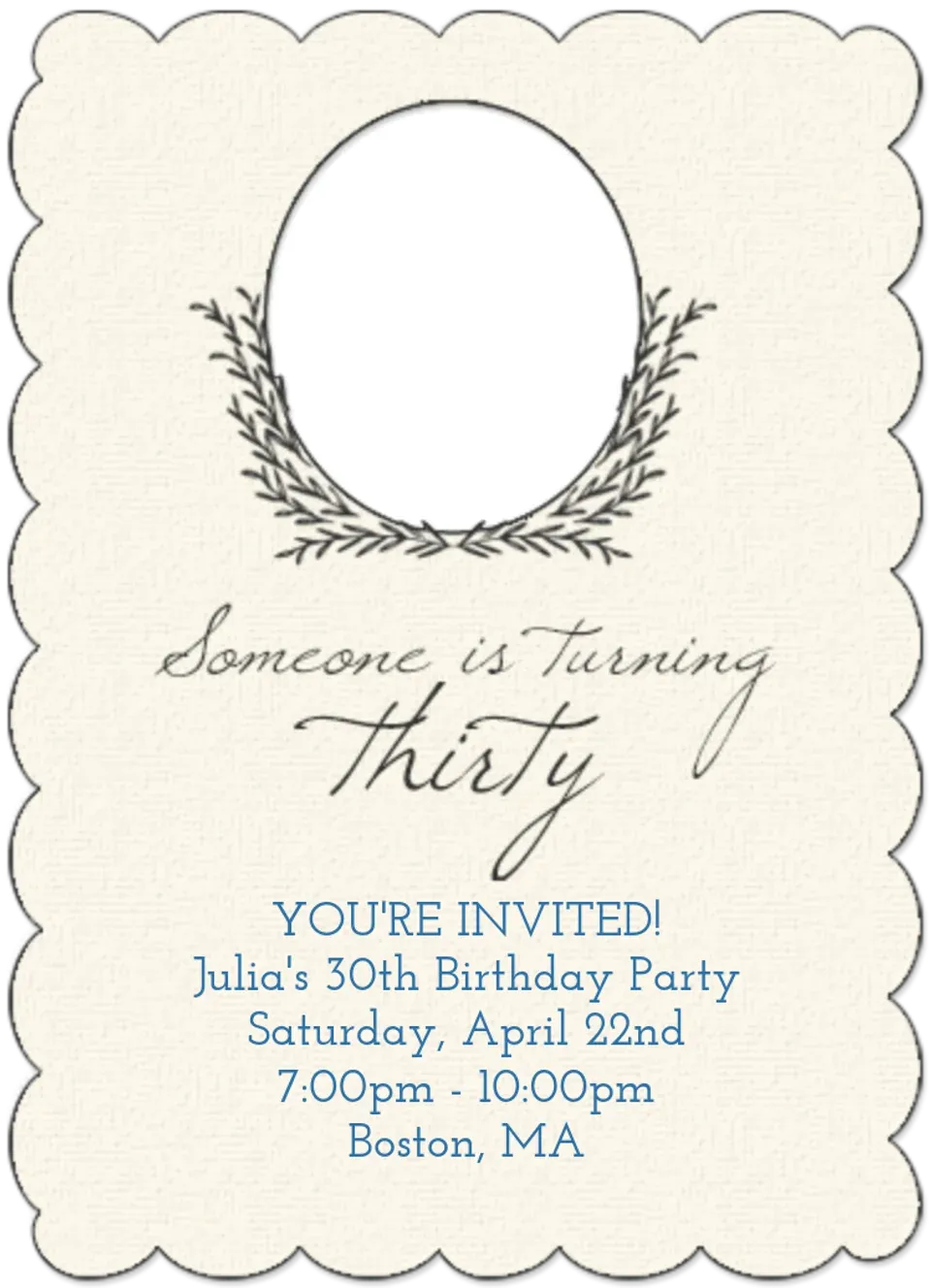 30th Birthday Photo card