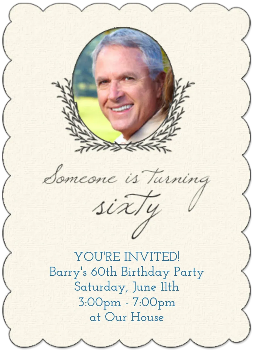 60th Birthday Photo card