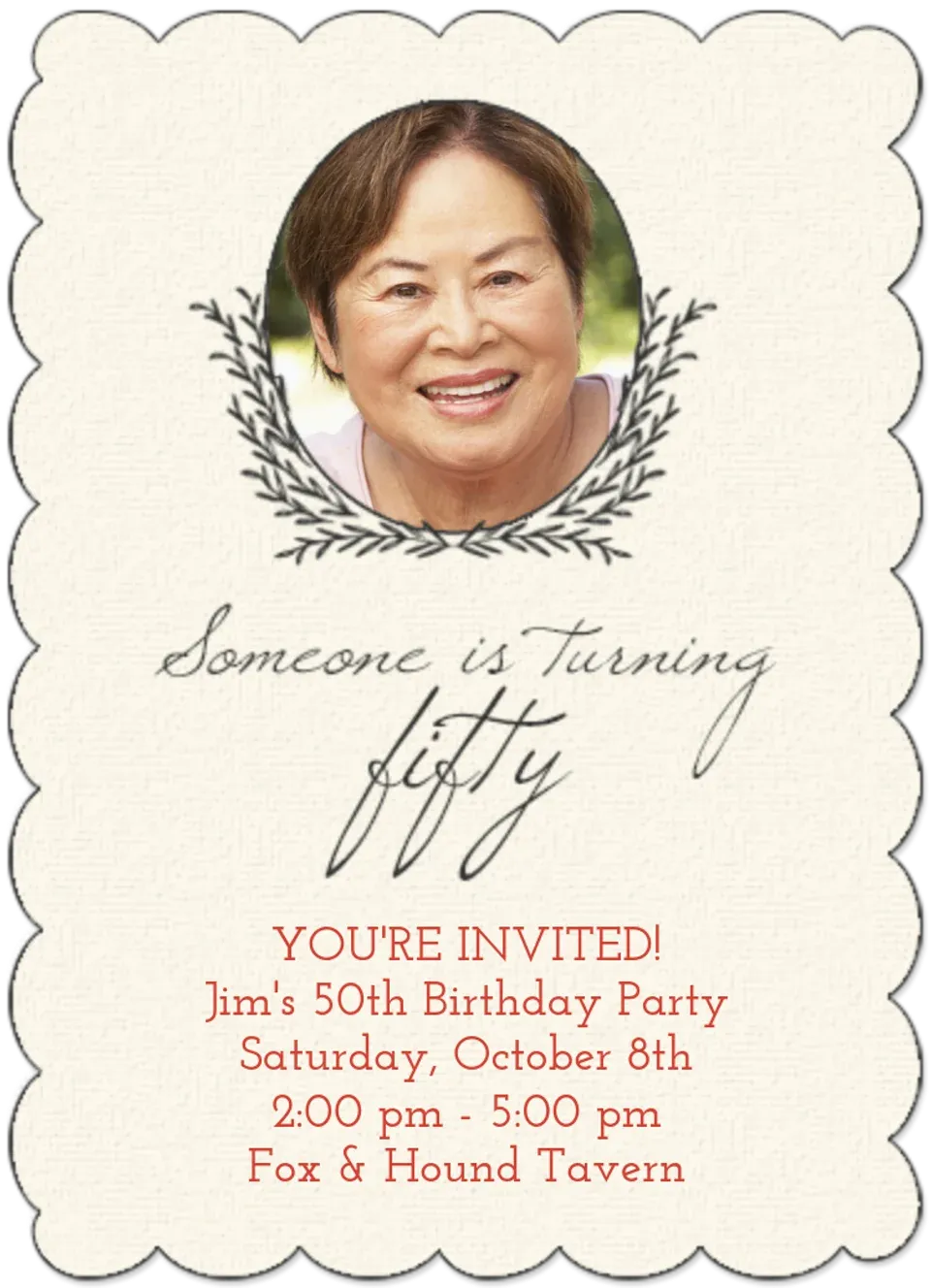 50th Birthday Photo card