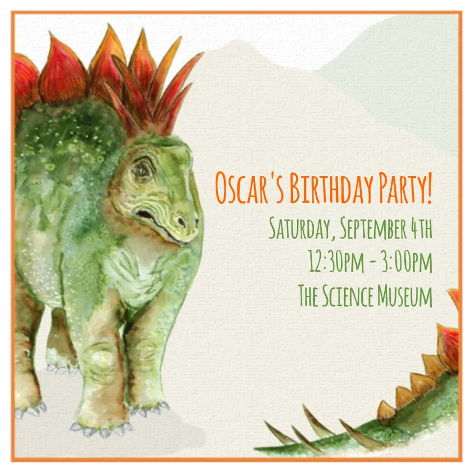 Stegosaurus Dinosaur card