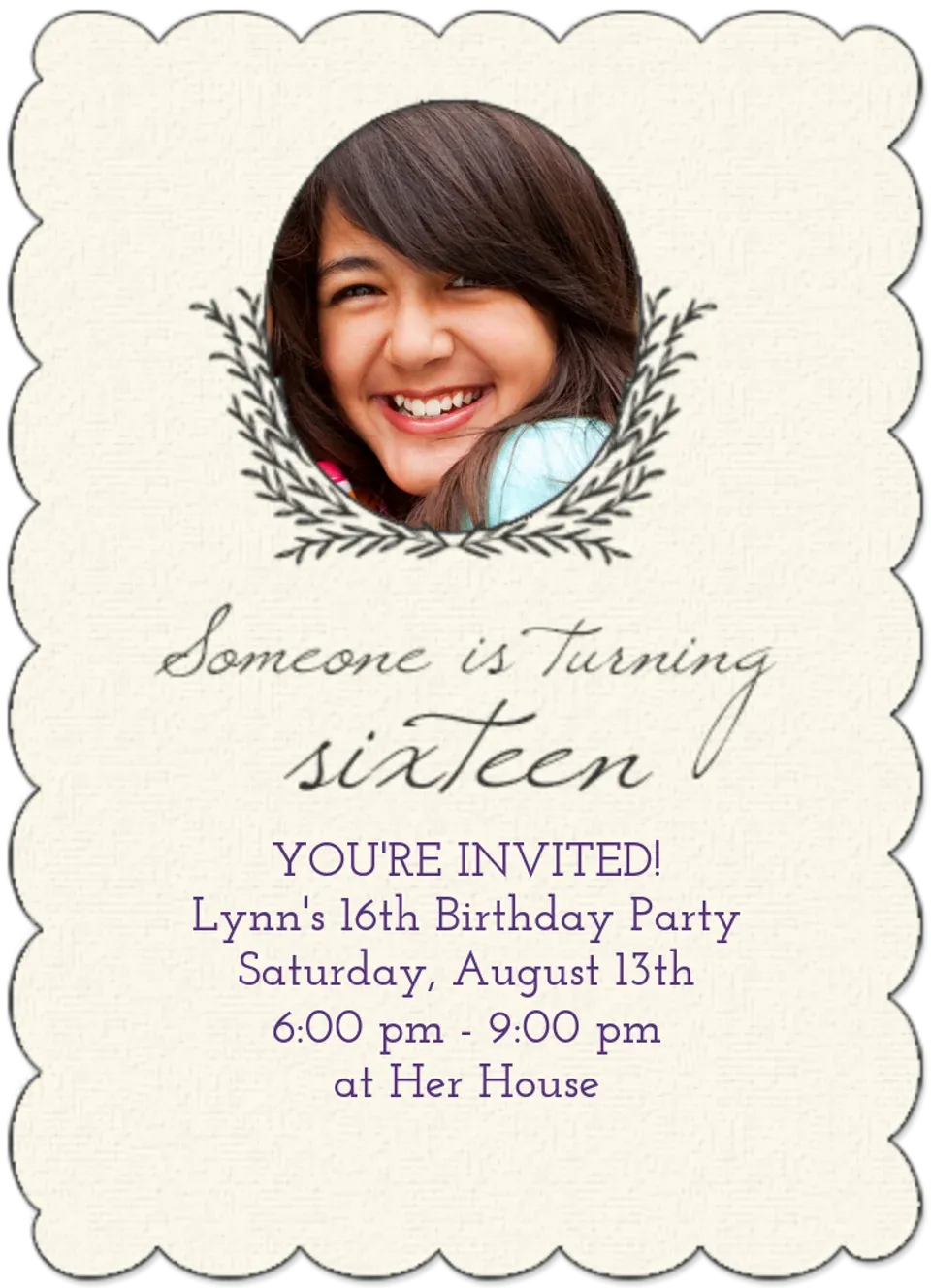 16th Birthday Photo card