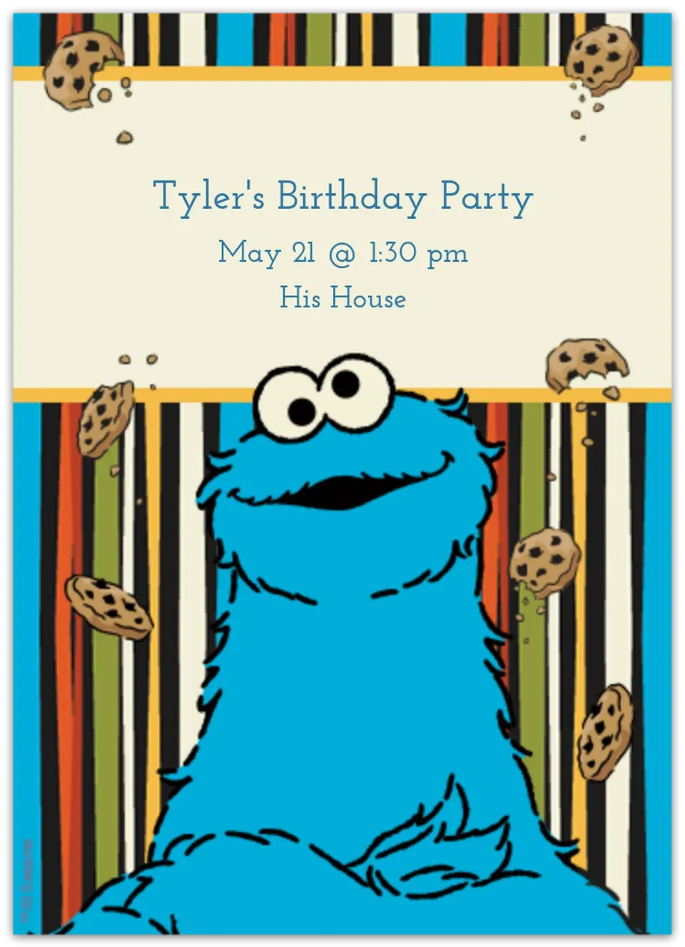 Cookie Monster Comic card