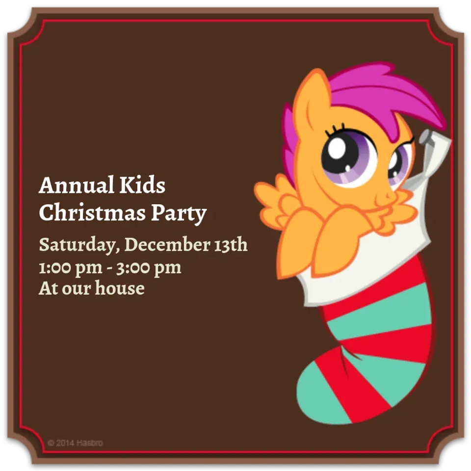 Stocking Scootaloo card