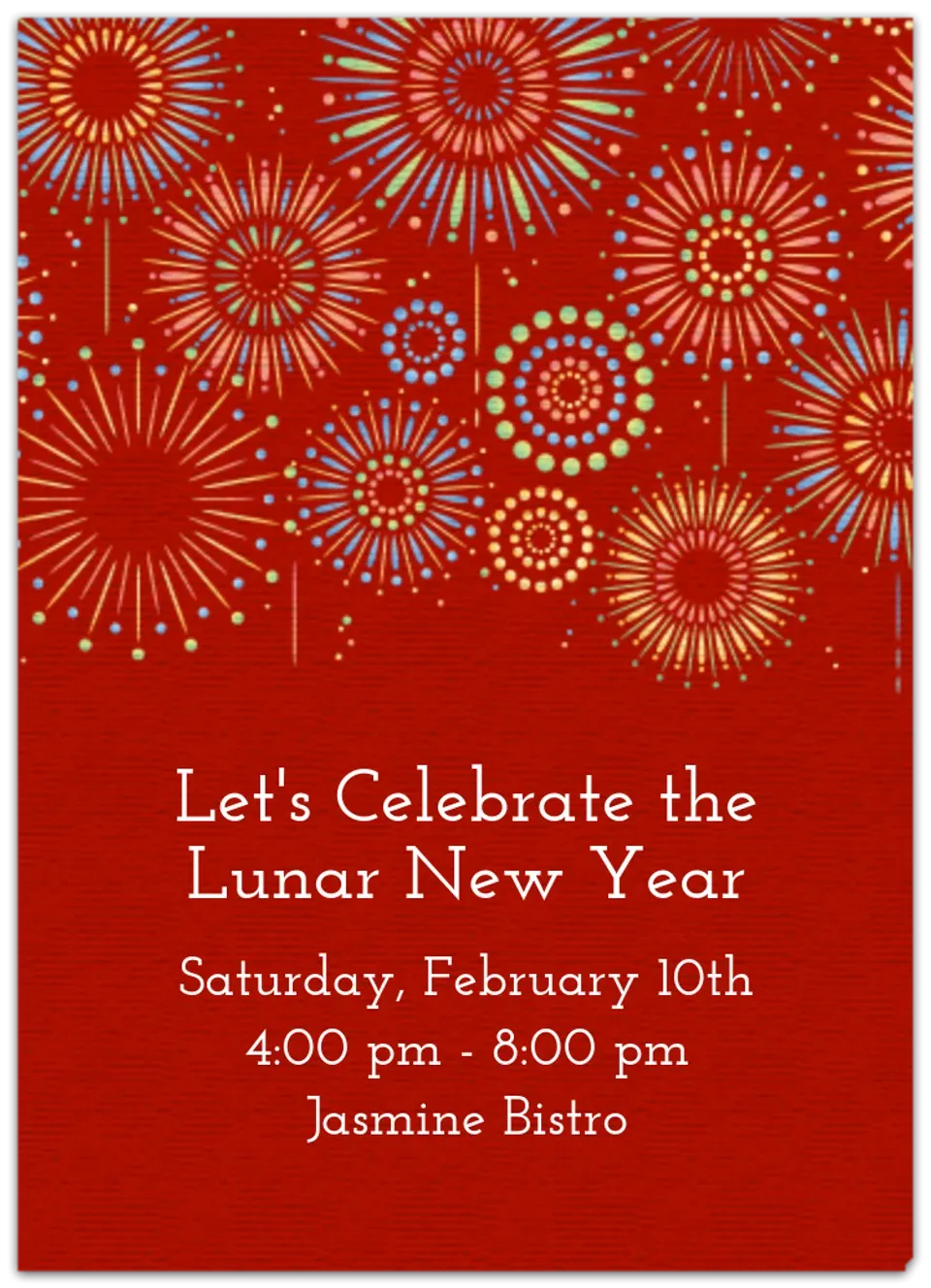 Simple Fireworks card