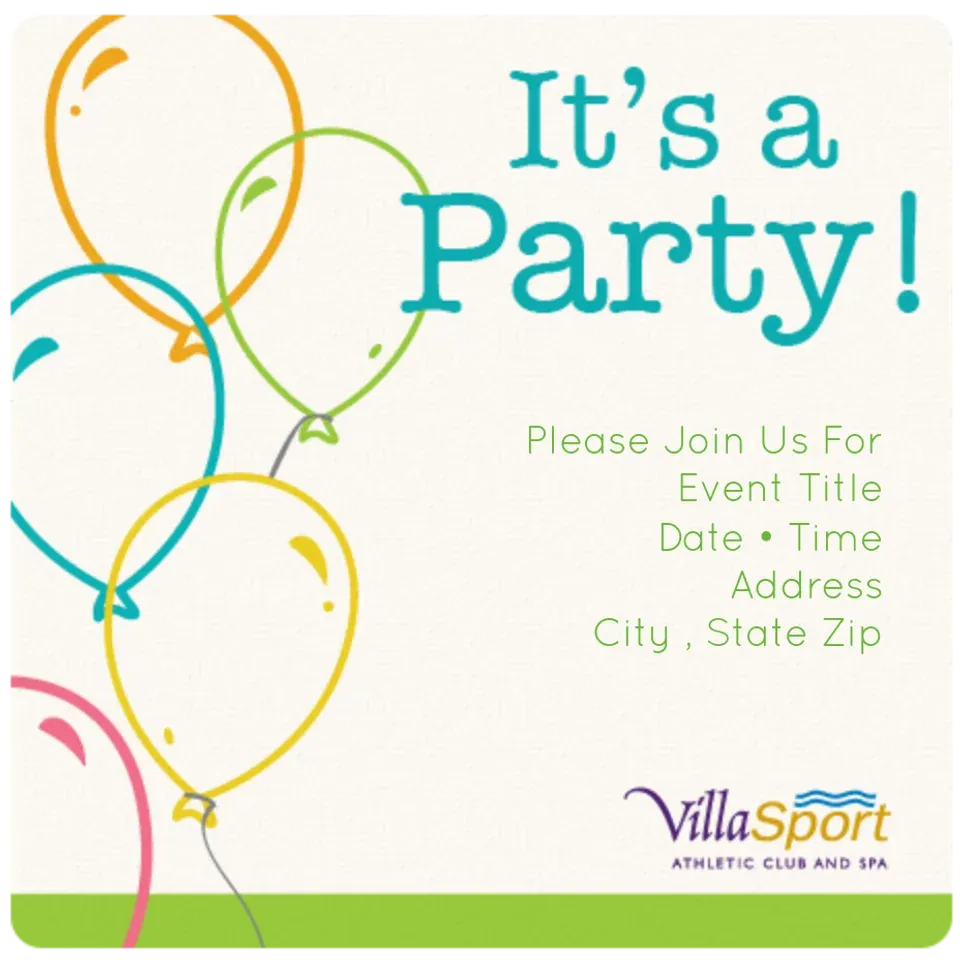 VillaSport | Balloons card