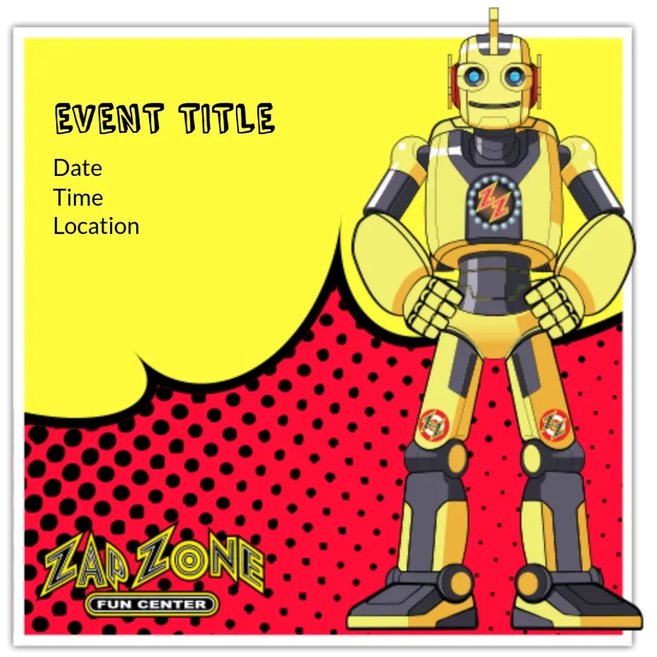 Zap Zone | Standing Robot card