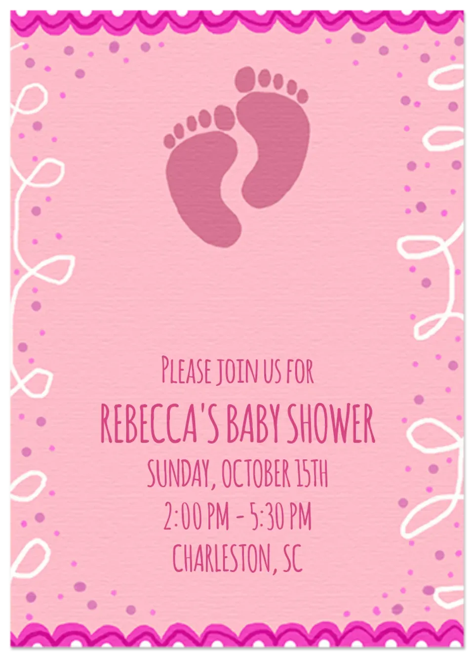 Baby Feet Scribble card