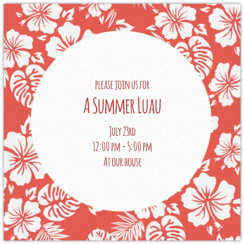 Hawaiian Pattern card