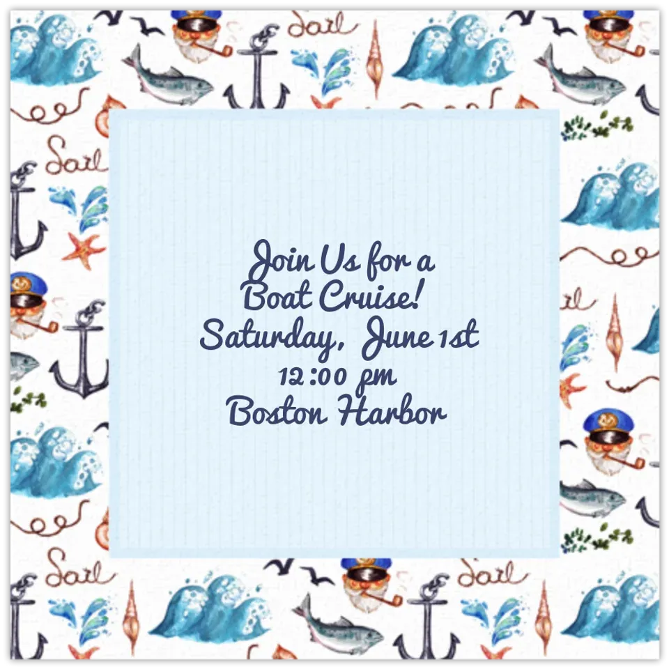 Seaside Stripes card