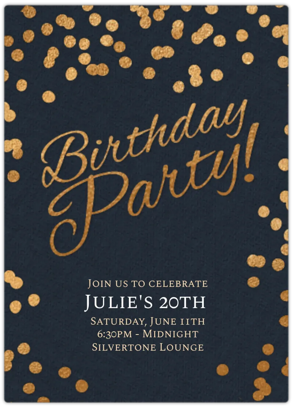 Birthday Party Dots card