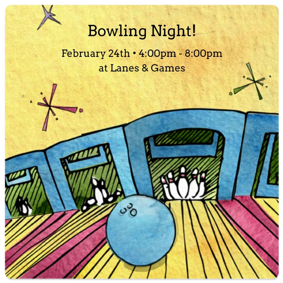 Retro Bowling Alley card