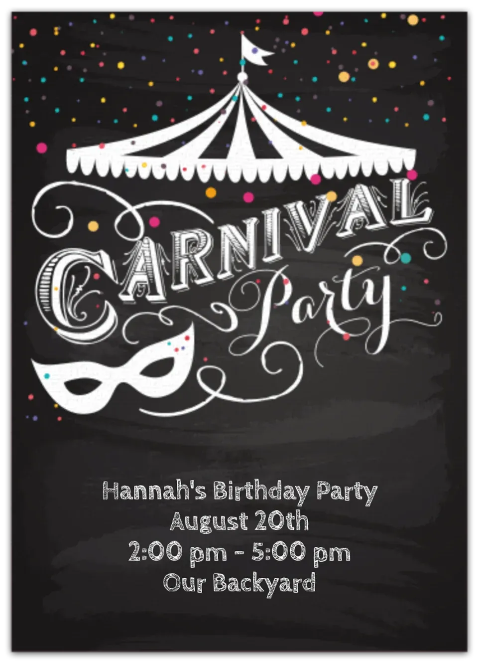 Carnival Party card