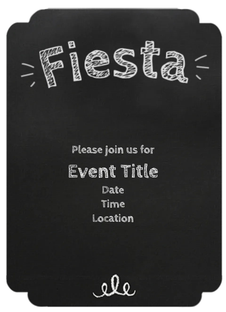 Fiesta Chalkboard card