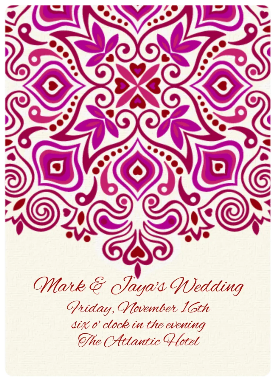 Mandala Pattern card