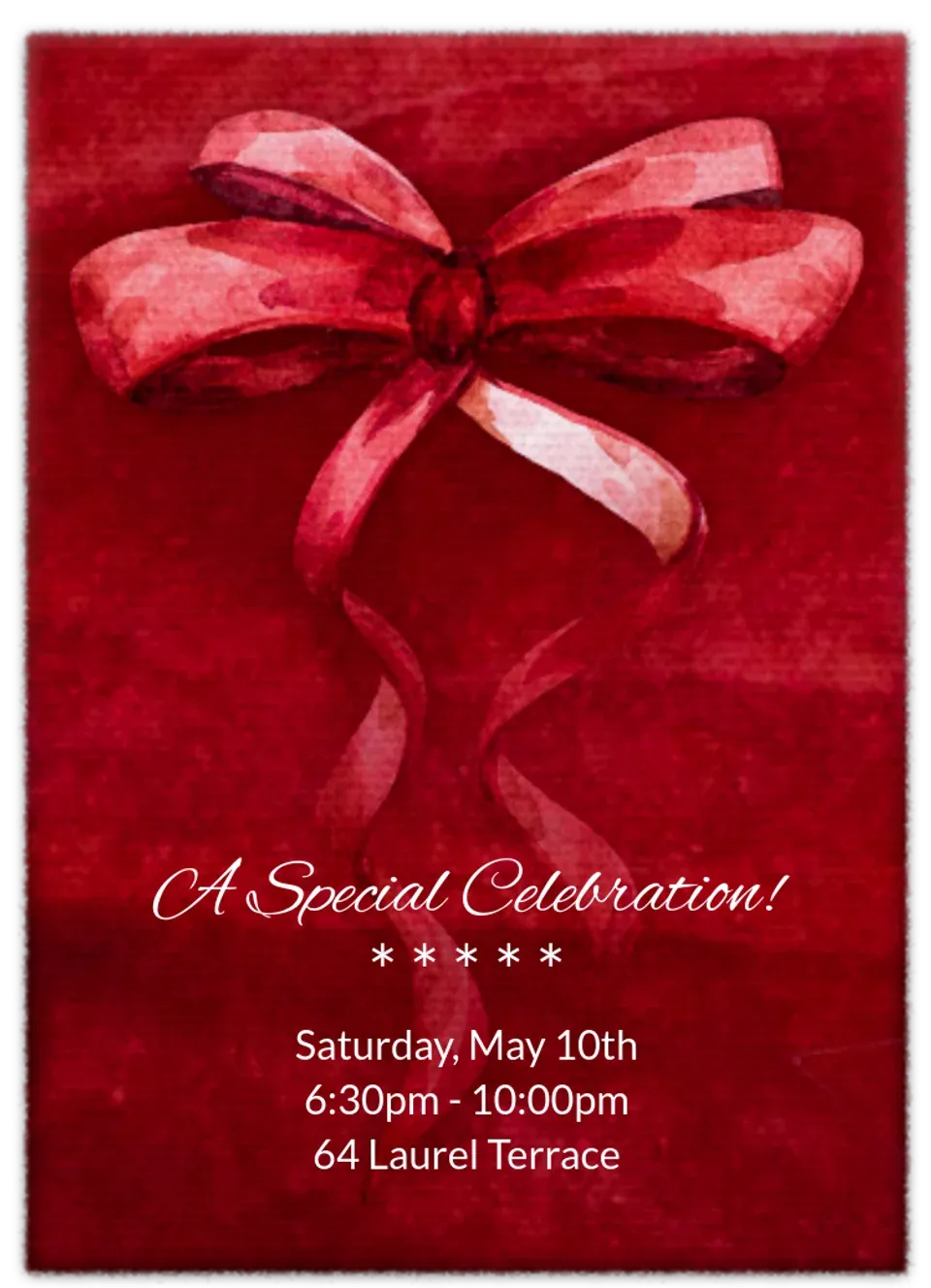 Watercolor Ribbon card