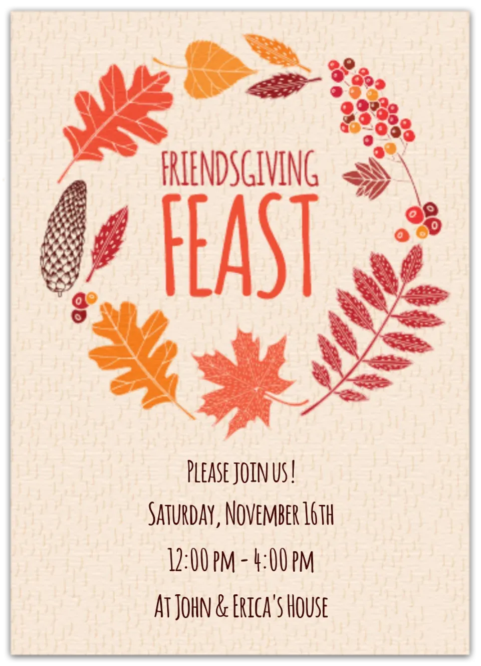 Friendsgiving Feast card