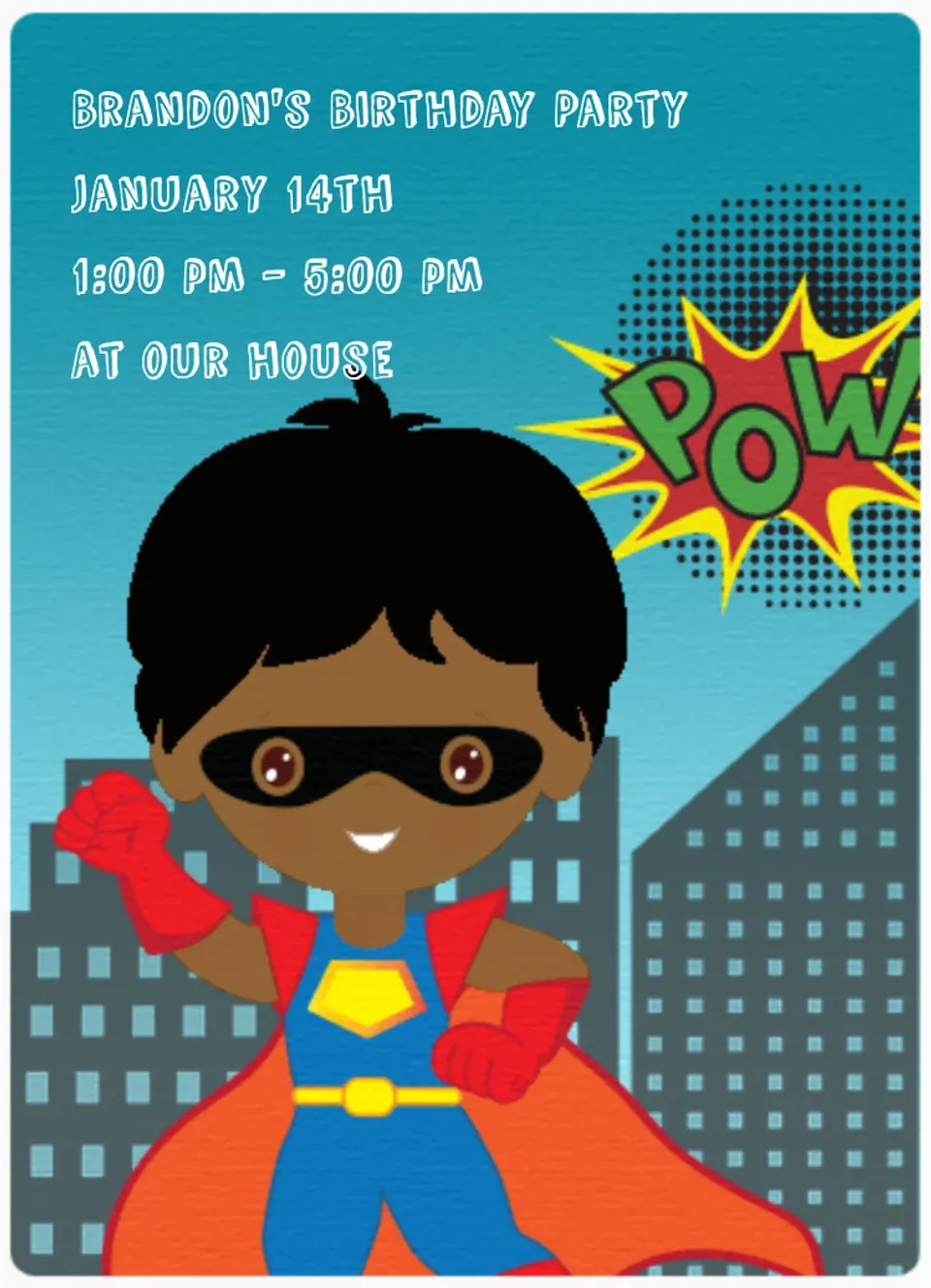 Superhero Birthday Boy card