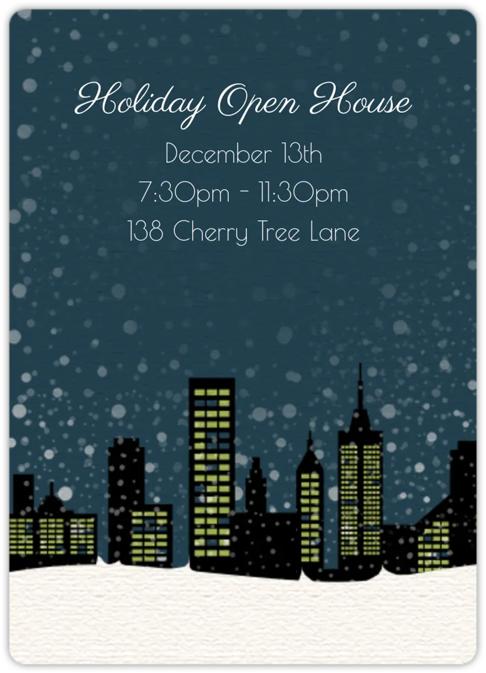 Winter Cityscape card