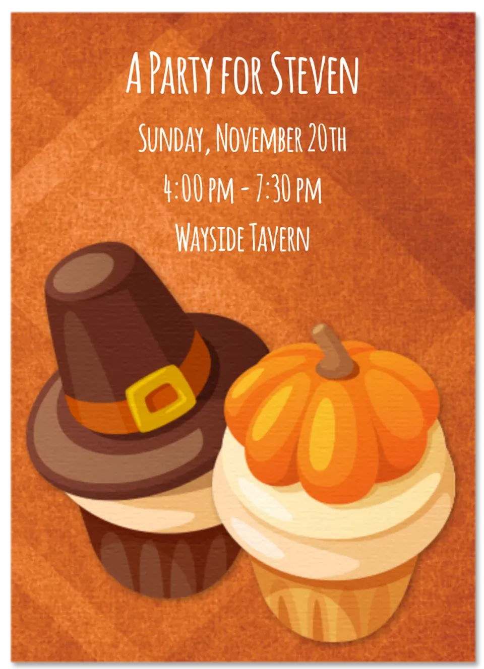 Thanksgiving Birthday Cupcakes card