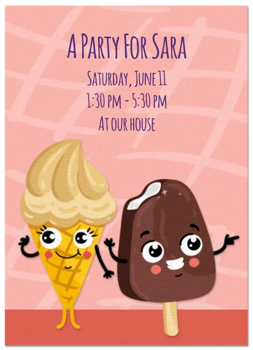 Ice Cream Friends card