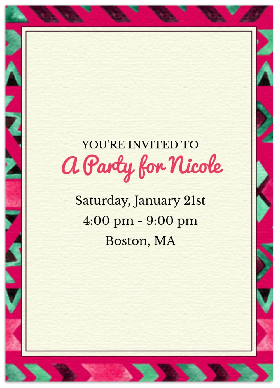 Geometric Pattern card