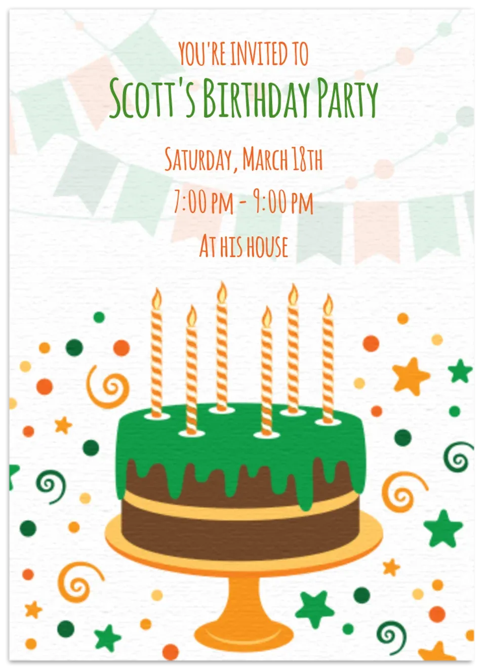 St. Patrick's Day Birthday Cake card