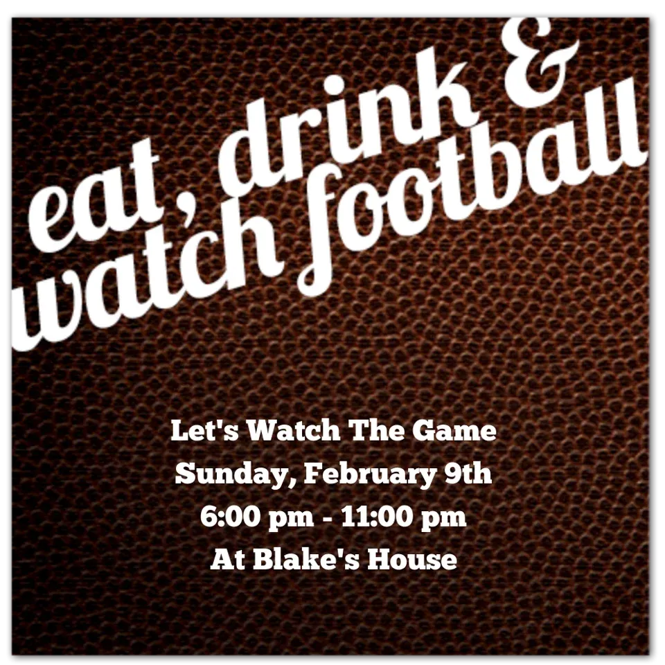 Eat, Drink & Watch Football card