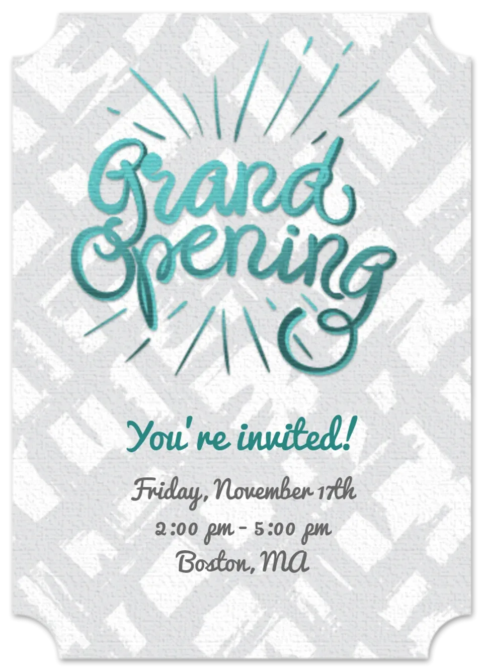 Grand Opening Calligraphy card