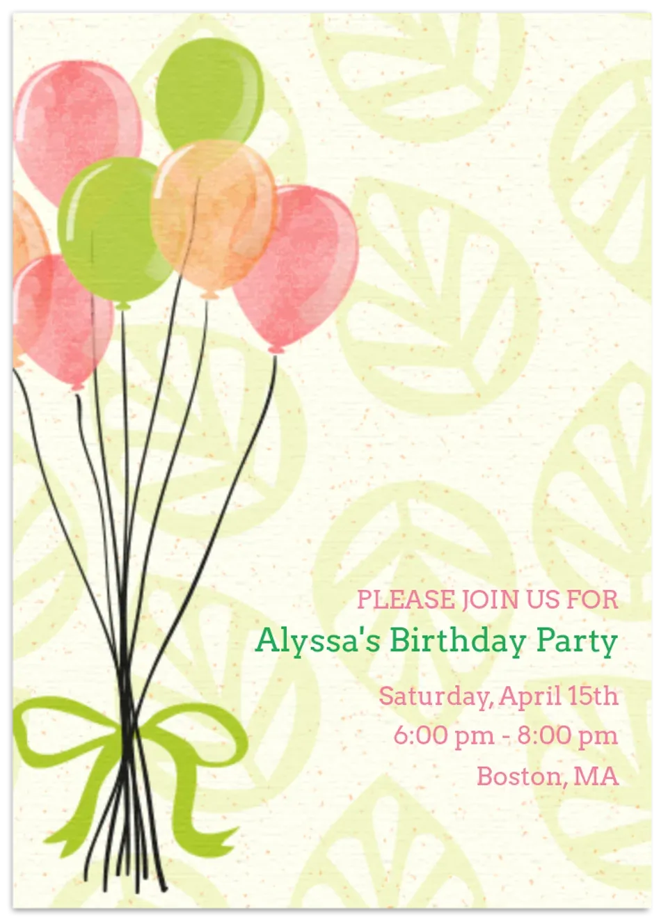 Spring Birthday Celebration card