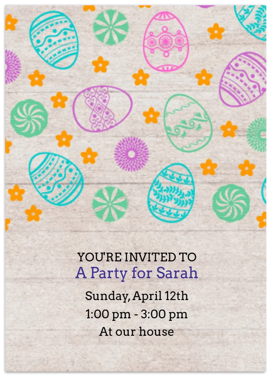 Birthday Easter Eggs card