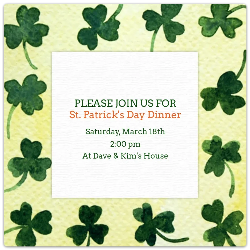 Charming Shamrocks card