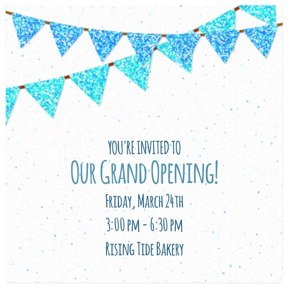 Grand Opening Garland card