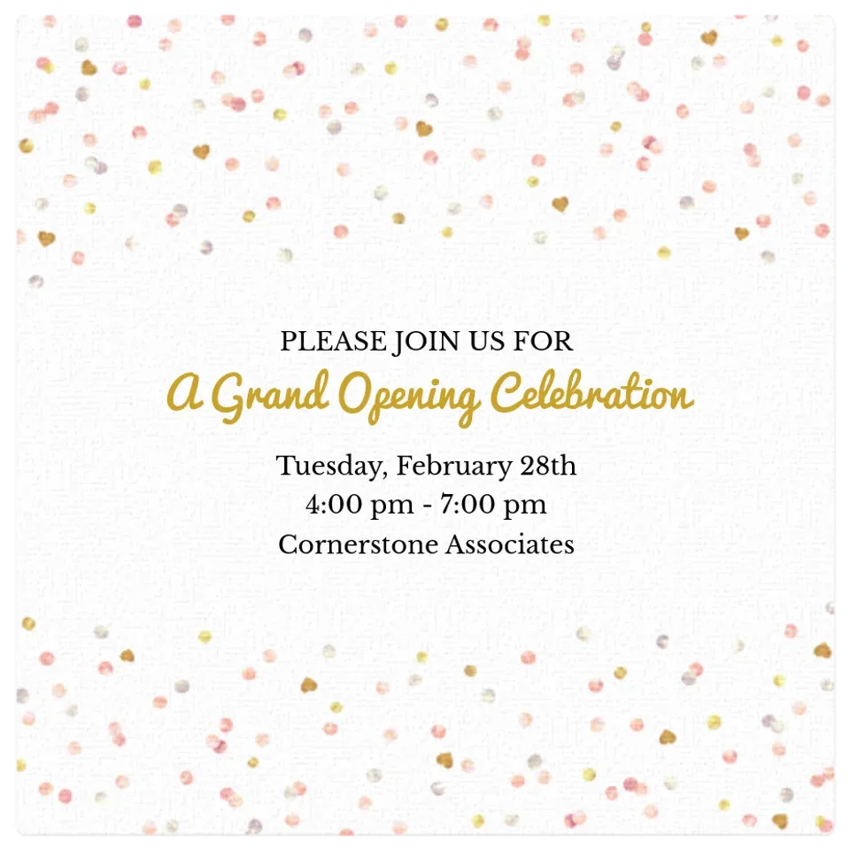 Business Grand Opening card