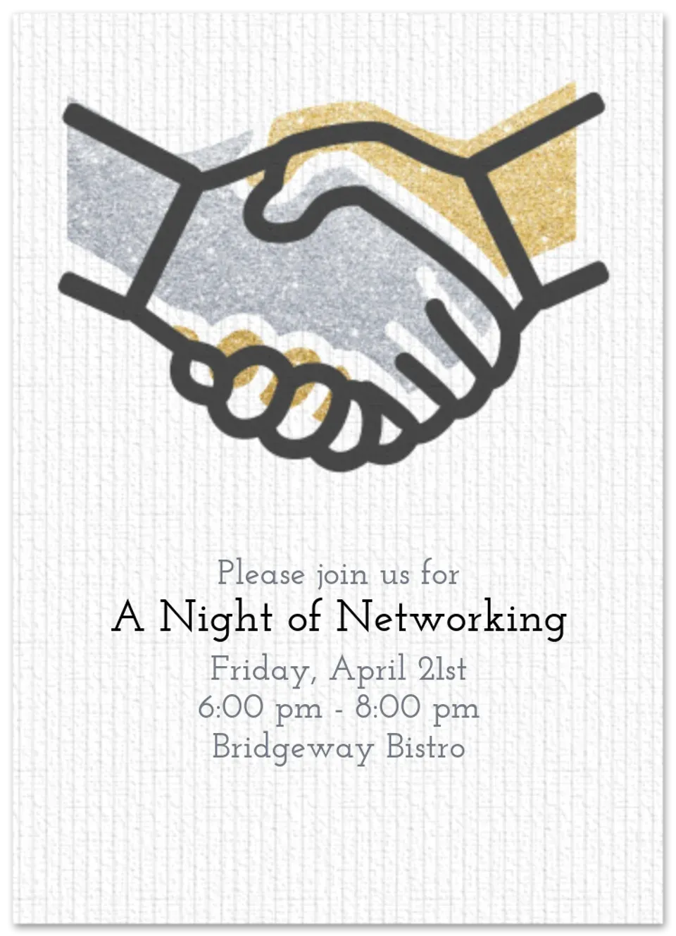 Networking Handshake card