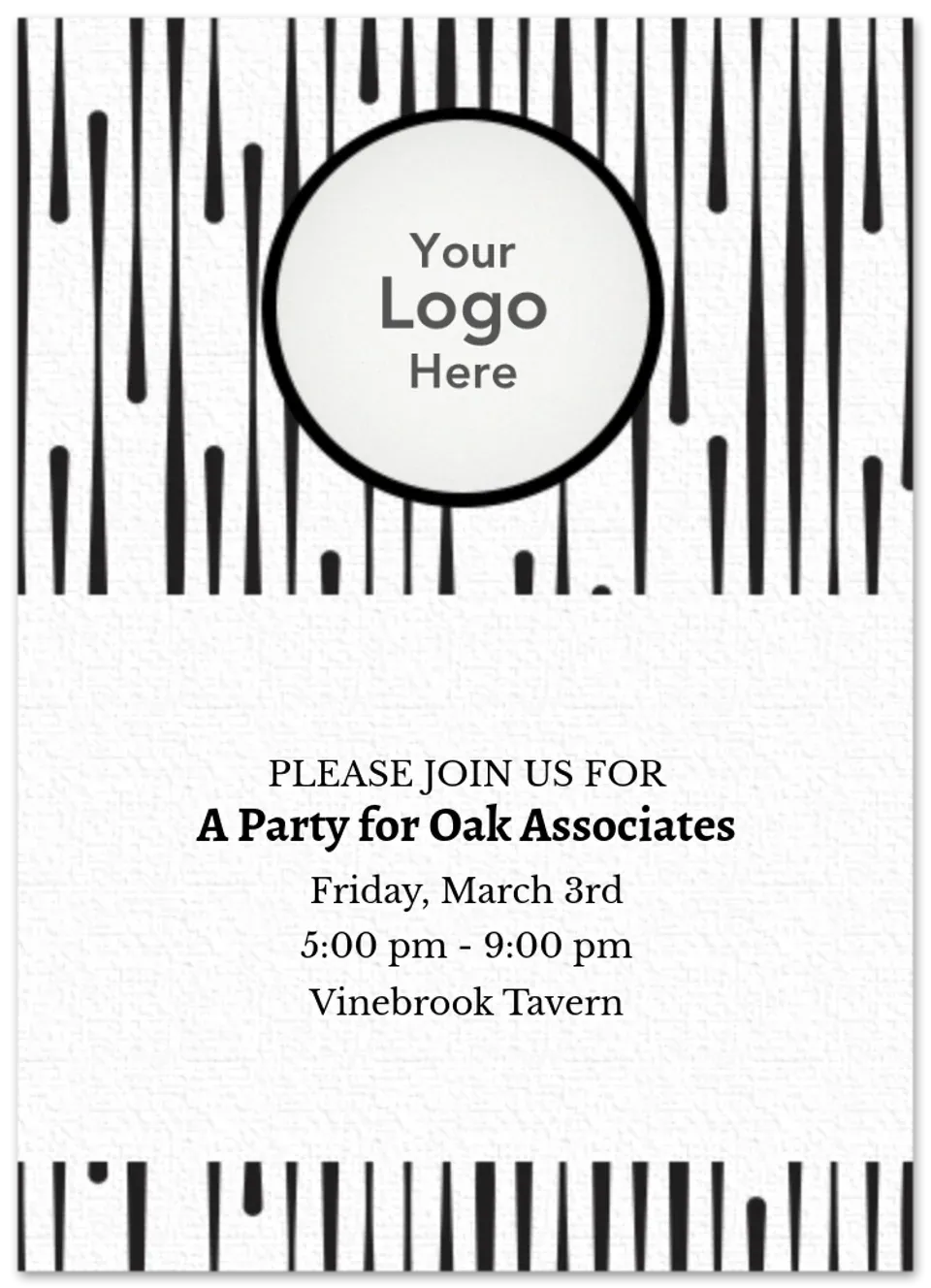 Mod Black & White Photo card