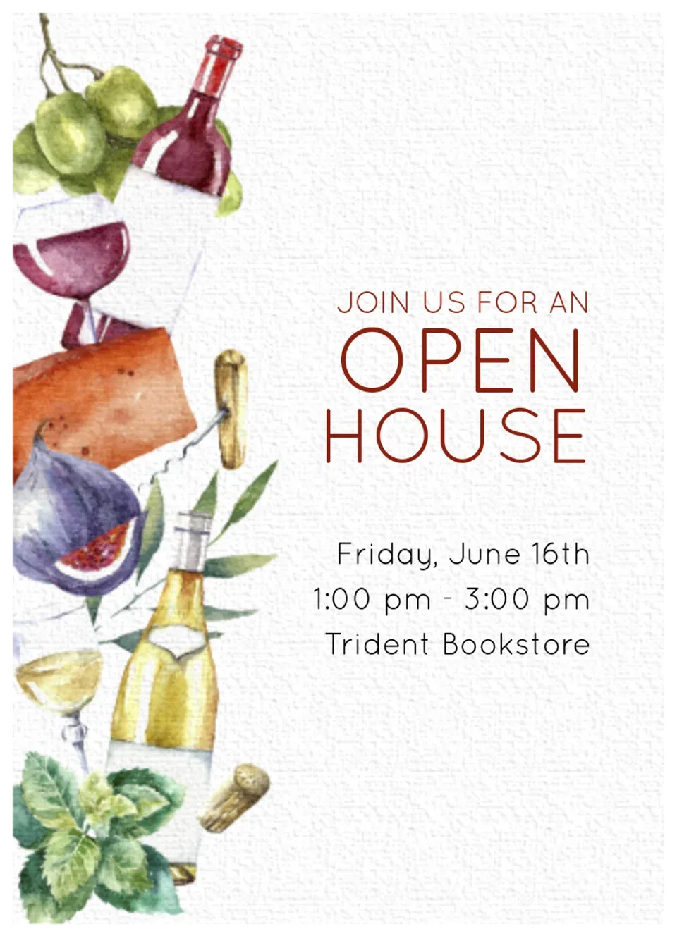 Open House Cocktail card