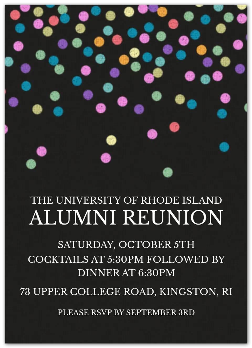 Reunion Dots Dark card