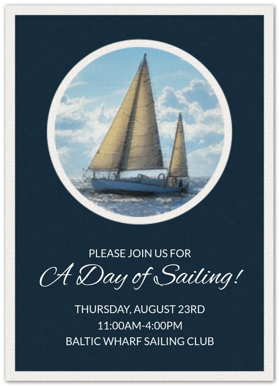 Sailing Day card