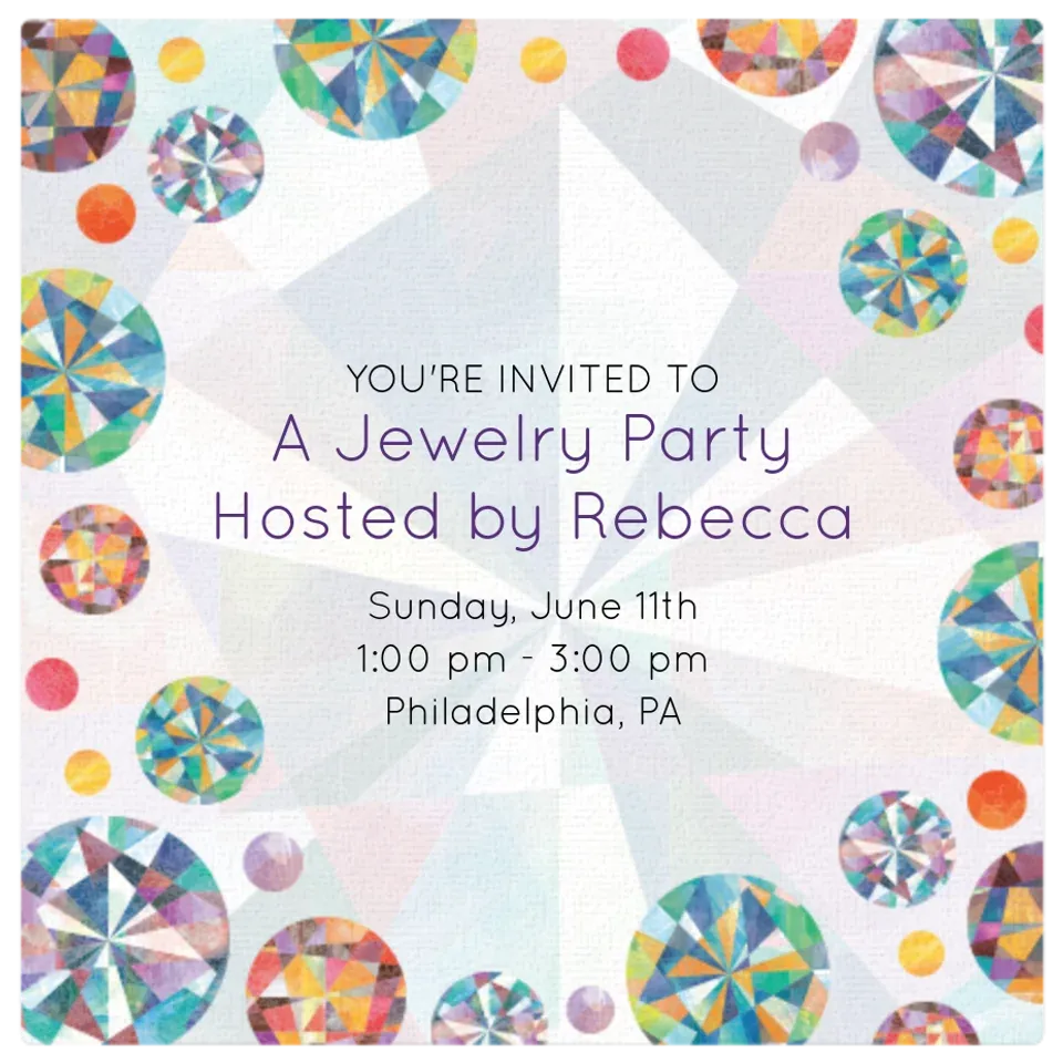 Geometric Jewels card