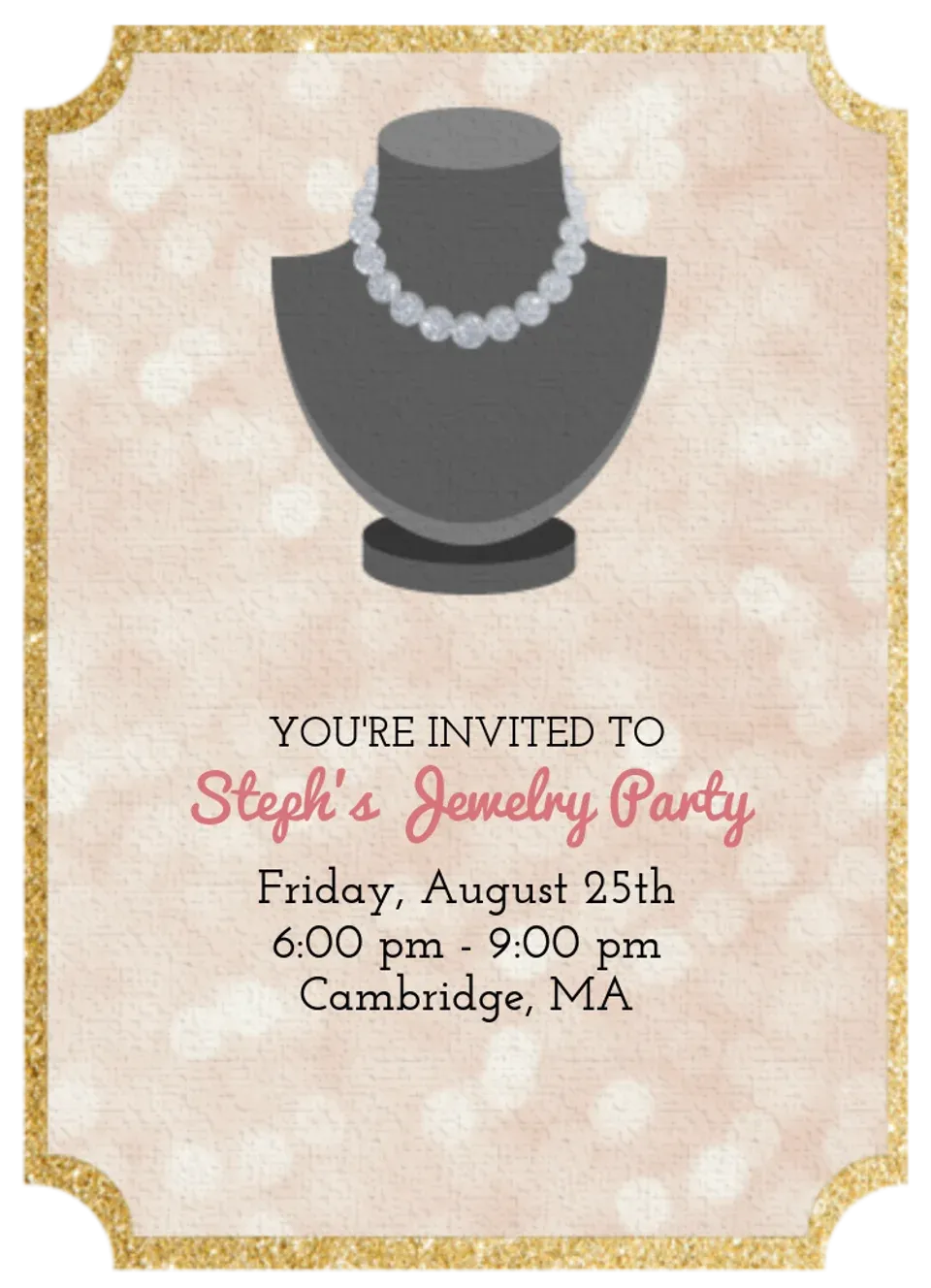 Jeweled Silhouette card