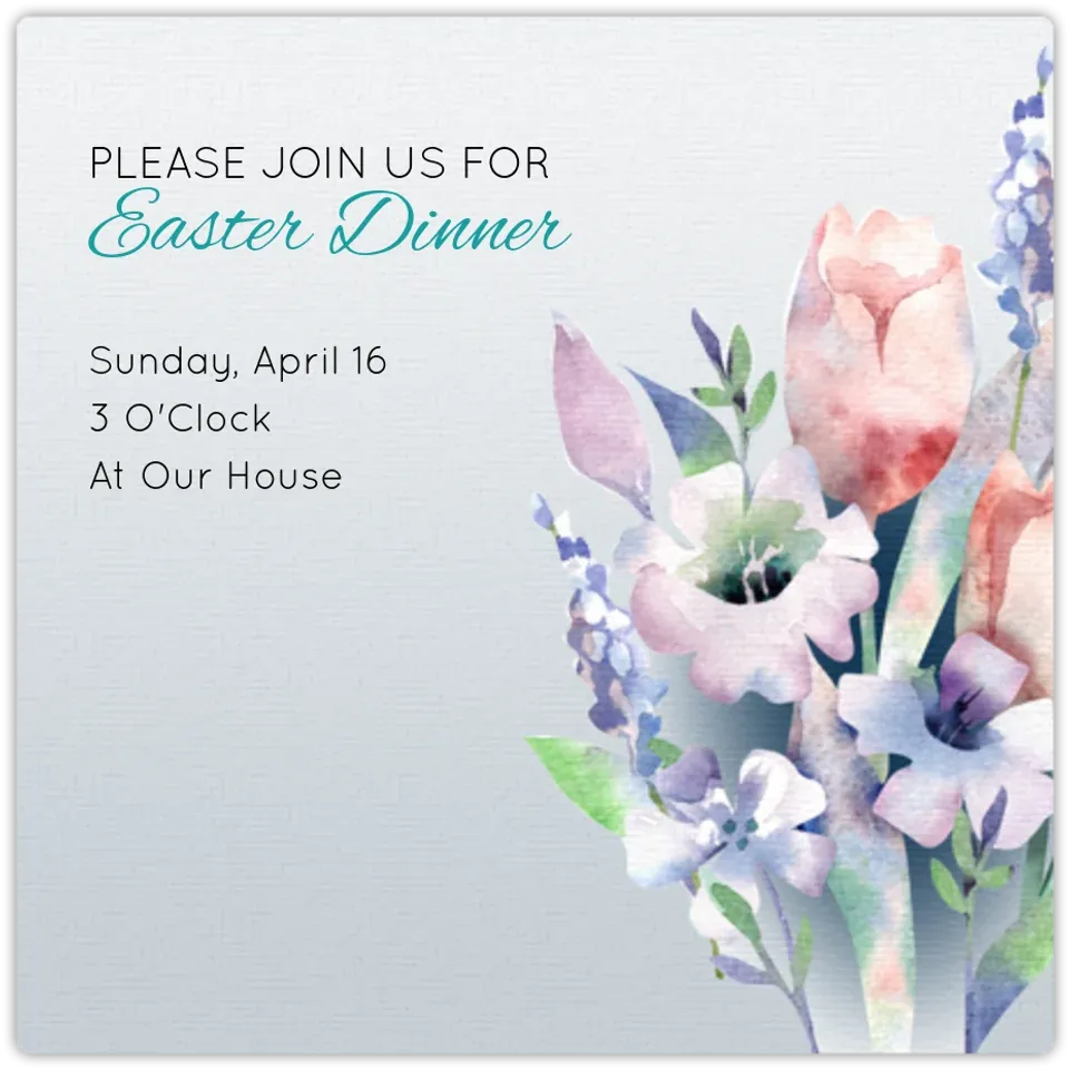 Easter Watercolor Bouquet card