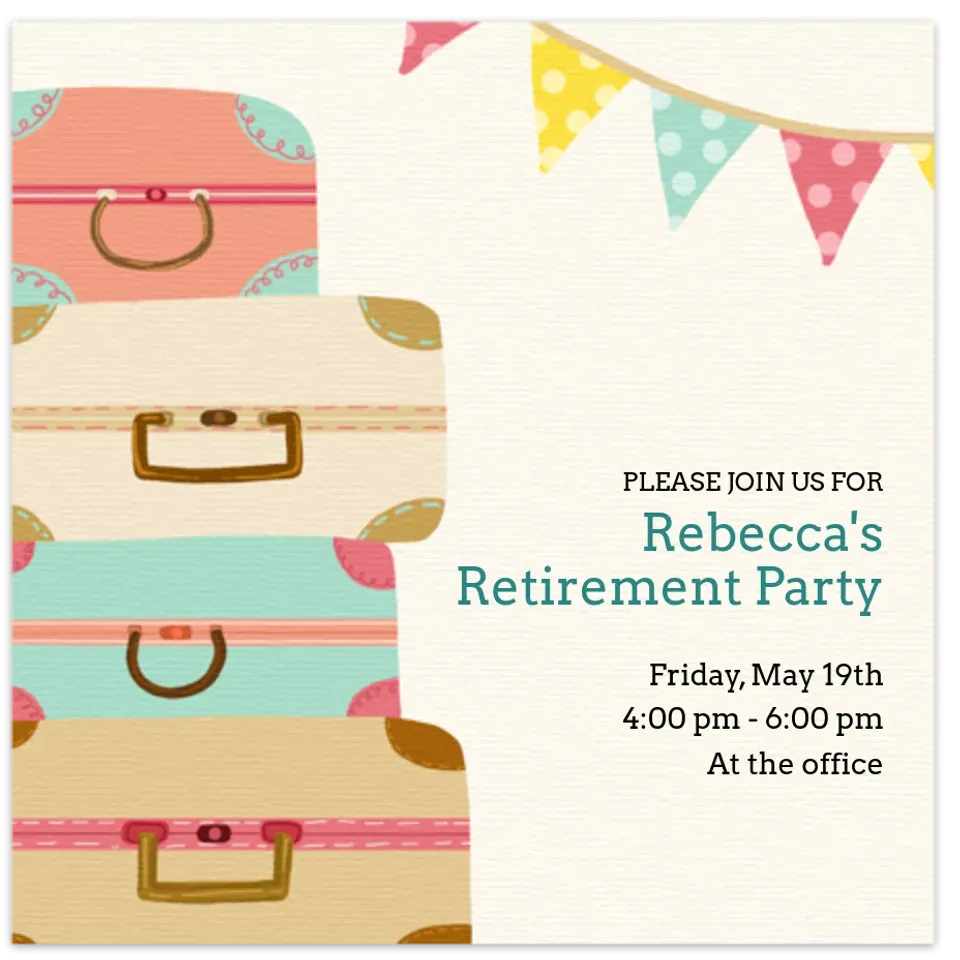 Bon Voyage Suitcases card