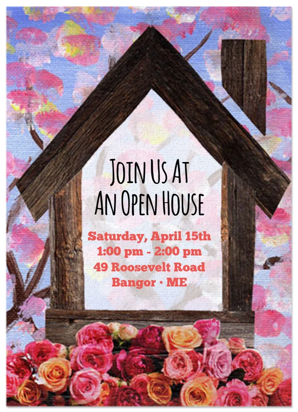 Painted Open House card