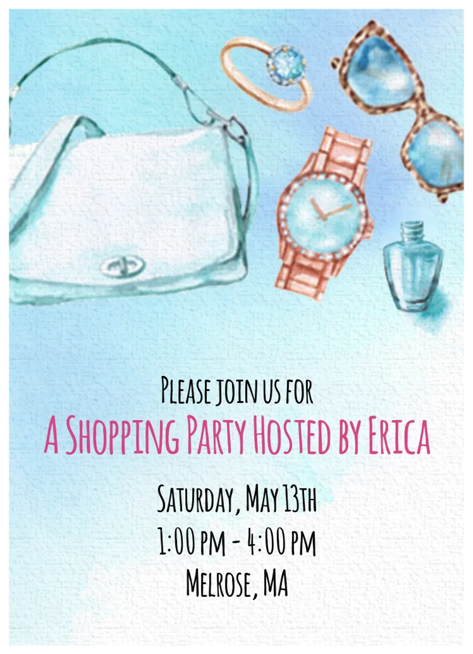 Shopping Party card