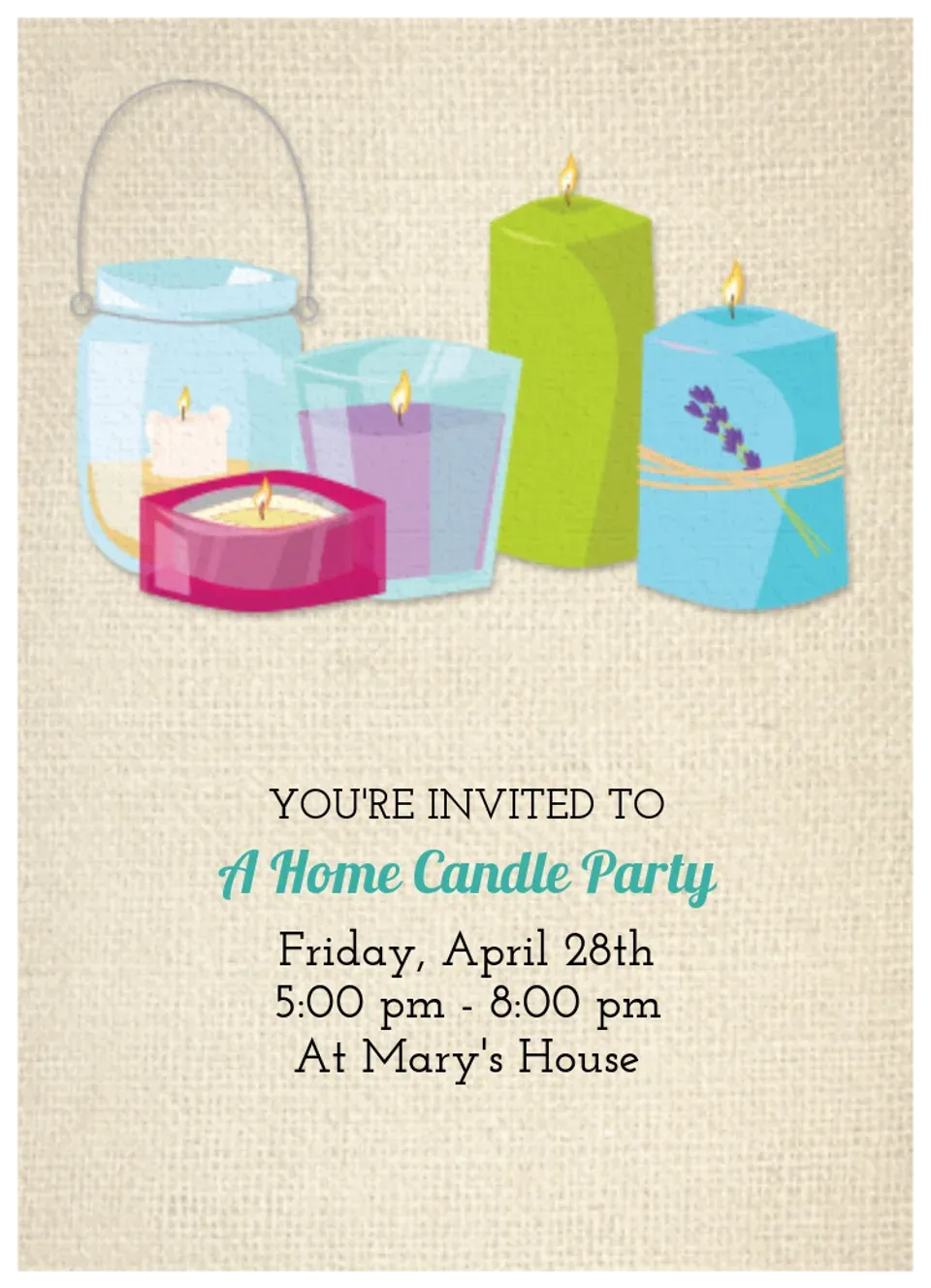 Candle Party card