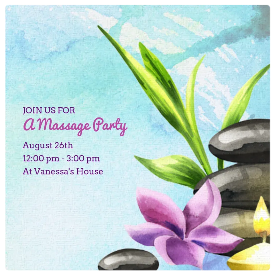 Peaceful Massage card