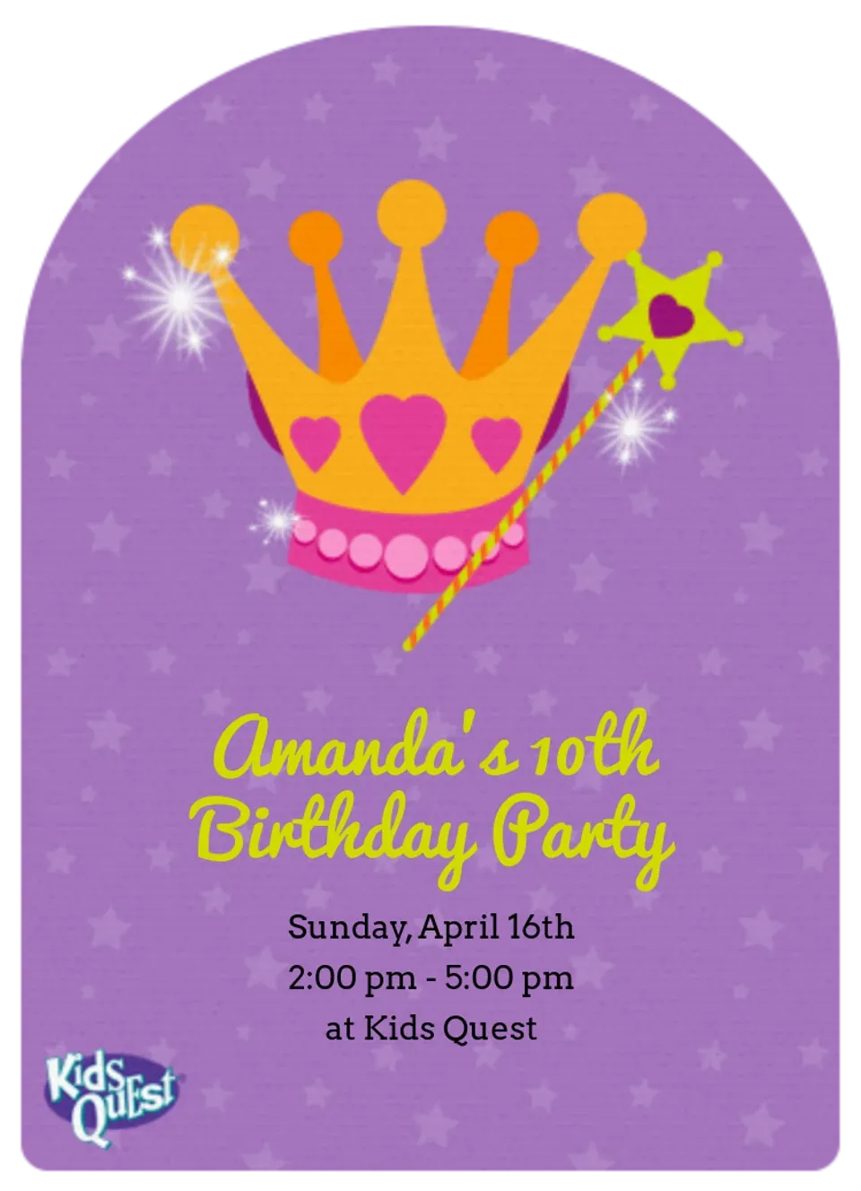 Kids Quest | Princess card