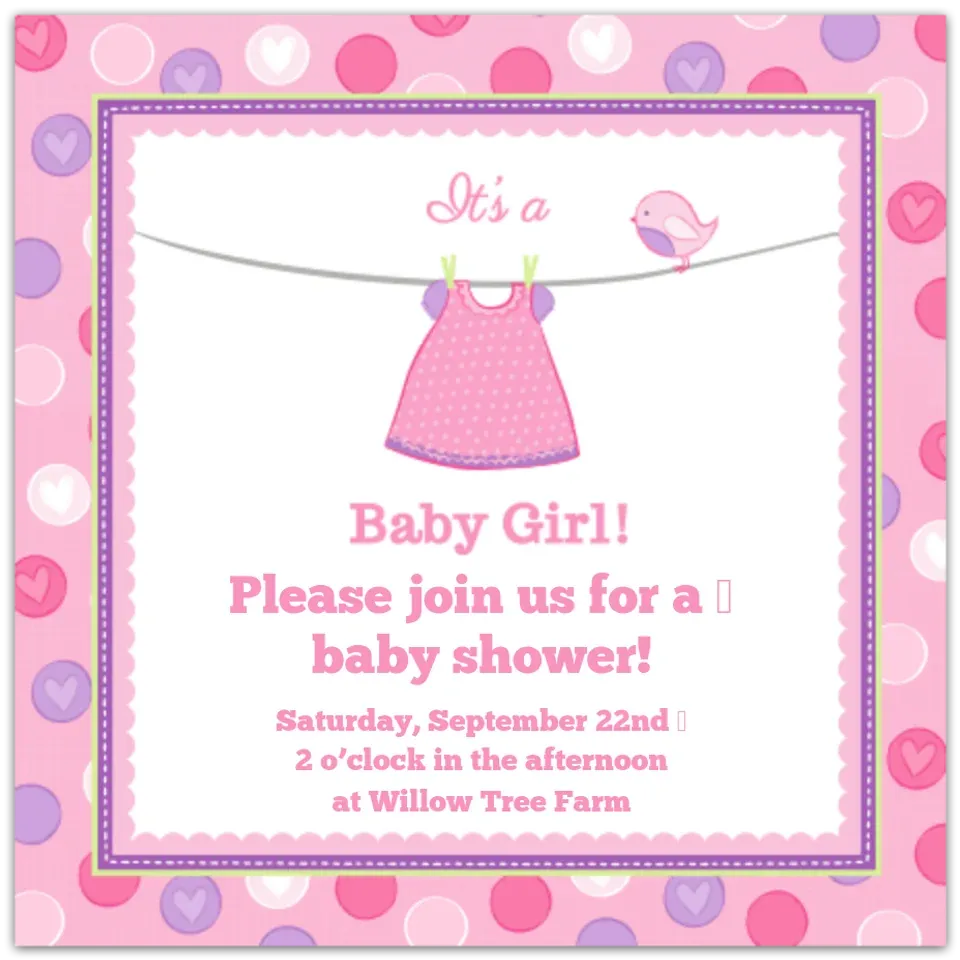 Shower with Love Girl card