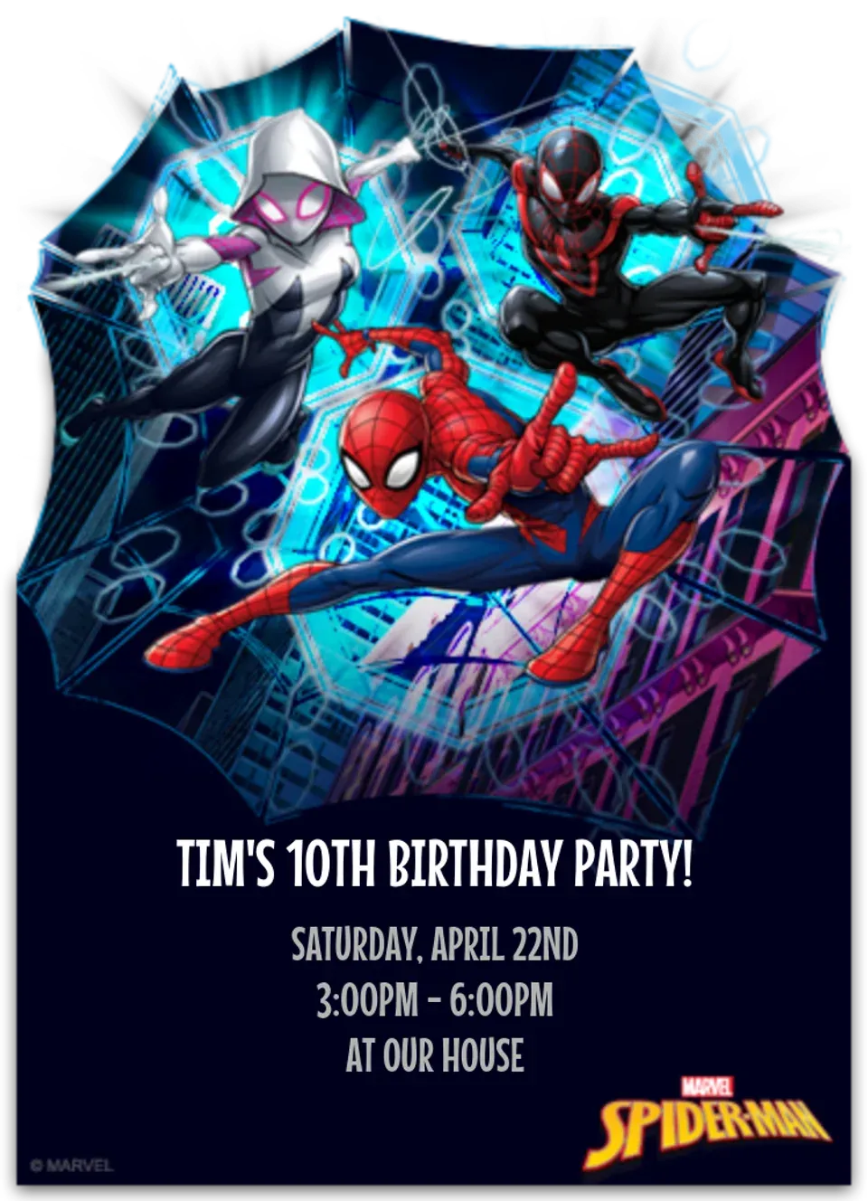 Spider-Man Group Cutout card