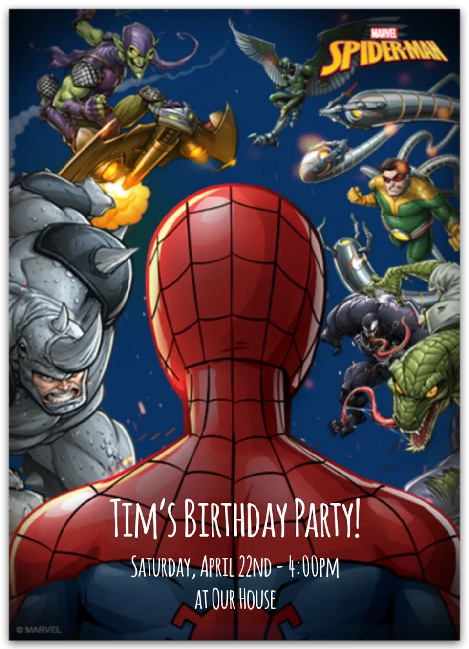 Spider-Man Villains card